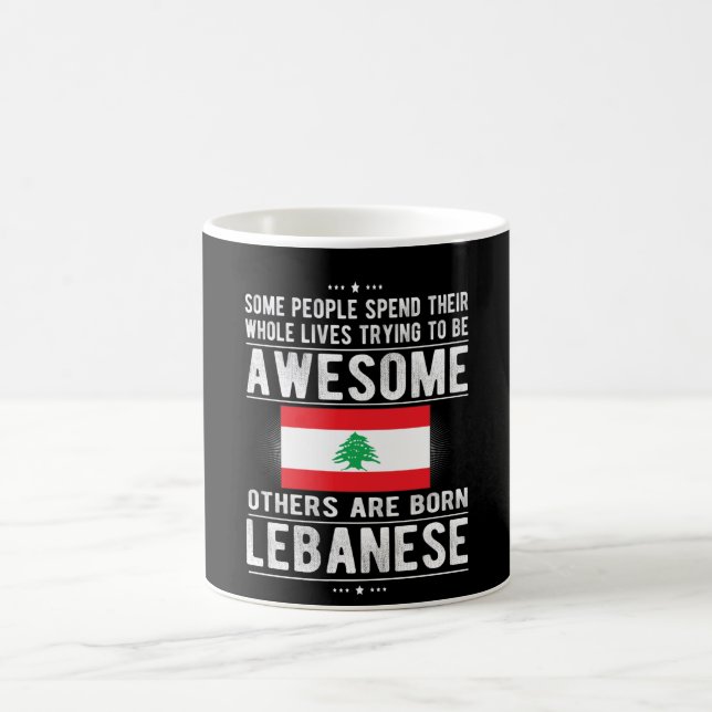 Lebanese Flag Lebanon Heritage Lebanese Roots Coffee Mug (Center)
