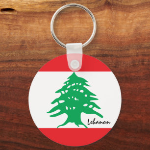 Lebanese flag & Lebanon - travel / sports fan Keychain