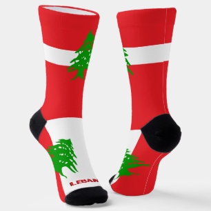 Lebanese Flag Patriotic, Sustainable Lebanon Socks
