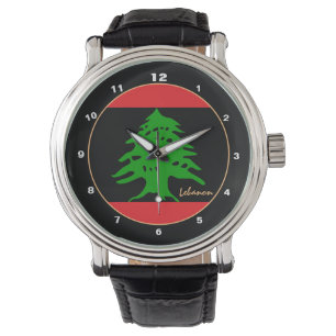 Lebanese Flag watch, BLK design, Lebanon fashion Watch