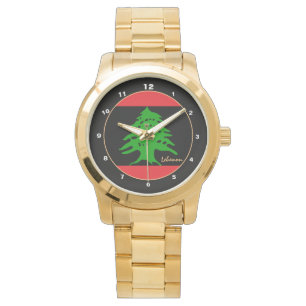 Lebanese Flag watch, BLK design, Lebanon fashion Watch