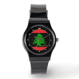 Lebanese Flag watch, BLK fashion design, Lebanon Watch