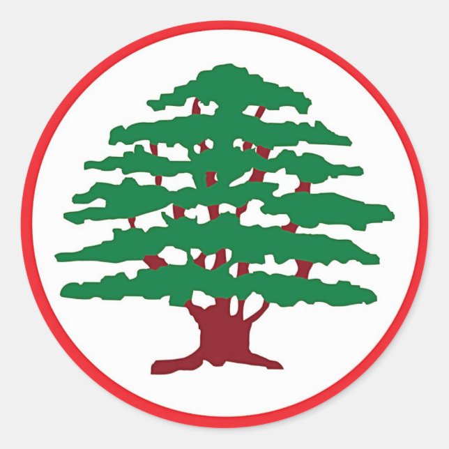 lebanese forces classic round sticker (Front)