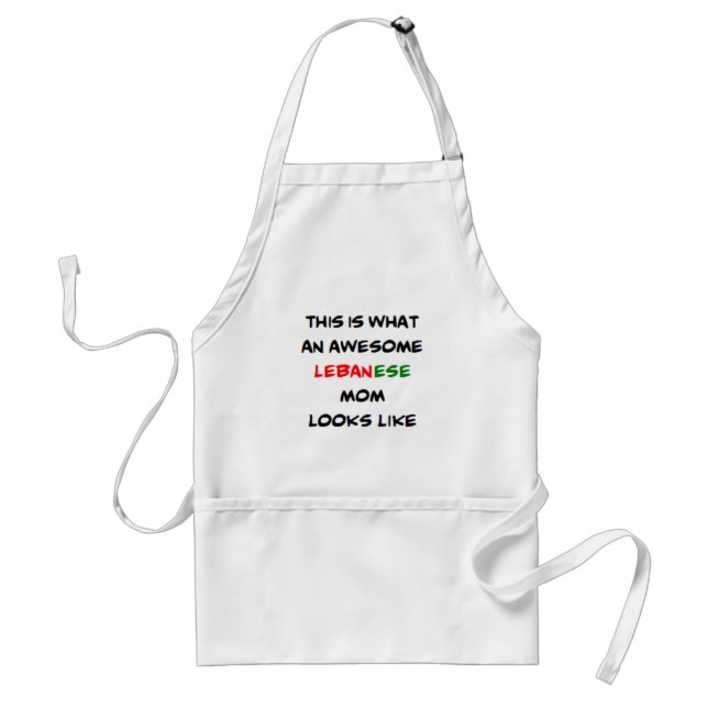 lebanese mom, awesome standard apron (Front)