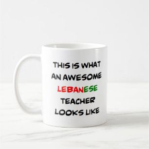 lebanese teacher, awesome coffee mug
