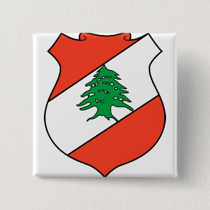 Lebanon Coat of Arms detail 2 Inch Square Button