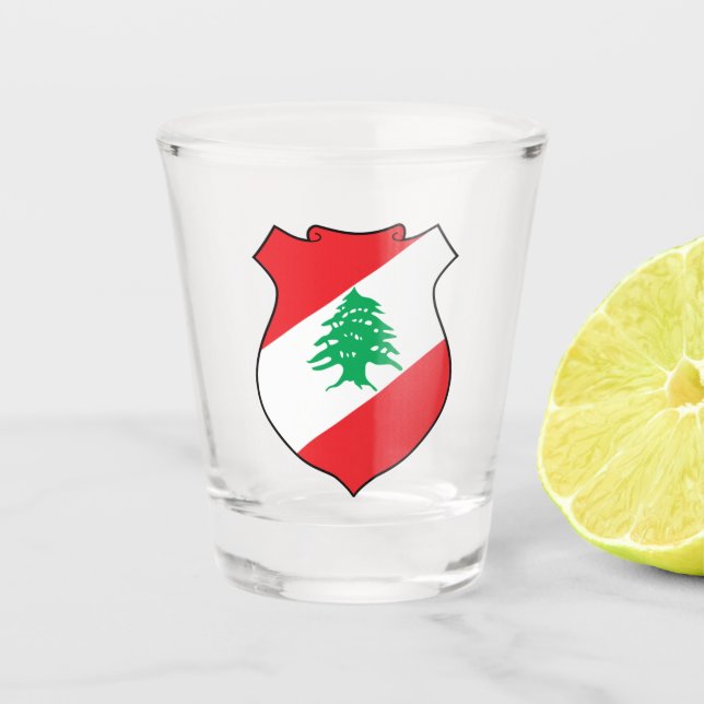 Lebanon Coat of Arms Shot Glass (Front)