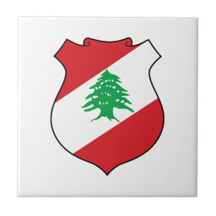 Lebanon country coat arms symbol emblem flag tile