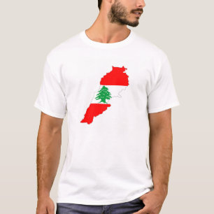lebanon country flag map shape symbol T-Shirt