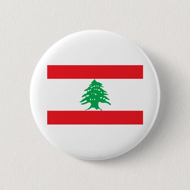 Lebanon Flag 2 Inch Round Button (Front)