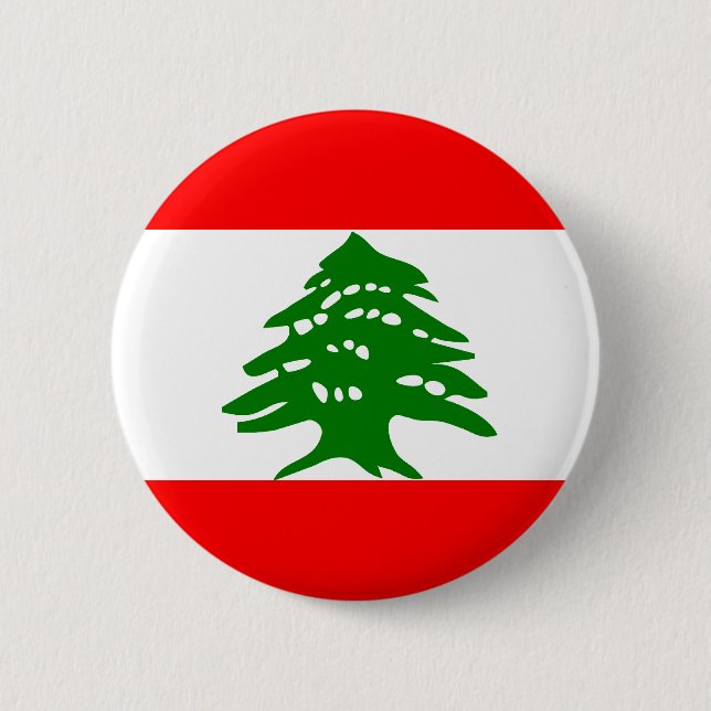 Lebanon Flag 2 Inch Round Button (Front)