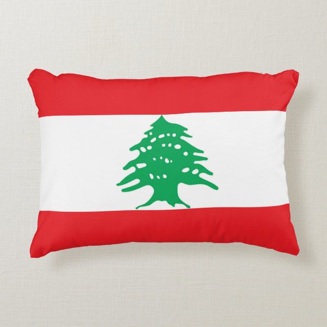 Lebanon flag accent pillow (Front)
