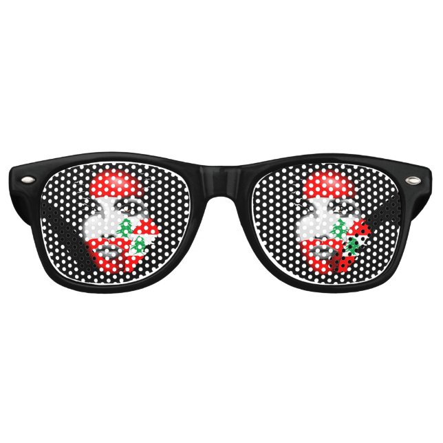 Lebanon Flag and Map on girl's face Retro Sunglasses (Front)