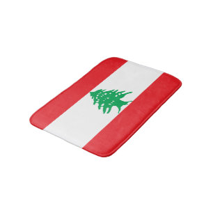 Lebanon flag bath mat
