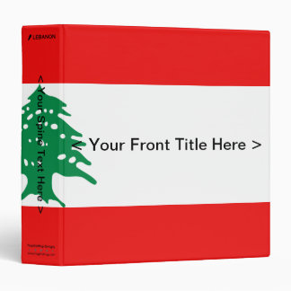 Lebanon Flag Binder