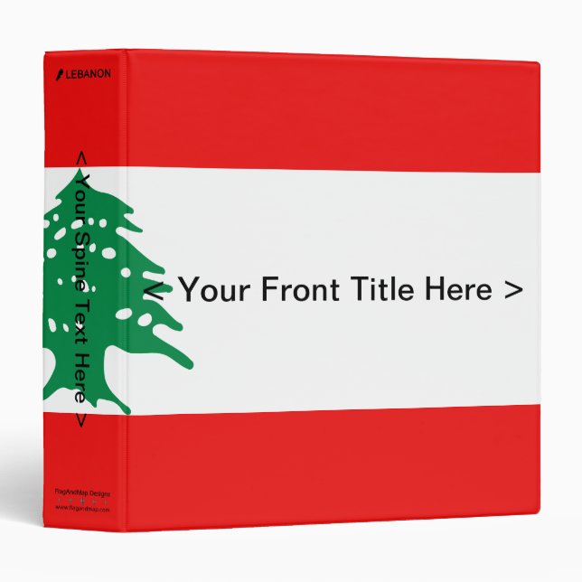 Lebanon Flag Binder (Front/Spine)