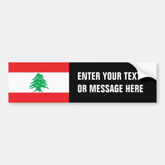 Lebanon Flag Bumper Sticker (Front)