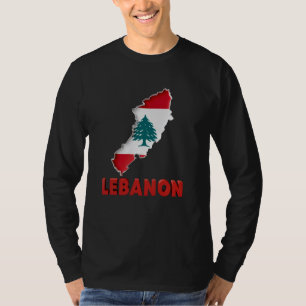 Lebanon Flag Cedar Tree Beirut Lebanese Arabic Ara T-Shirt