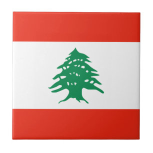 Lebanon Flag Ceramic Tile