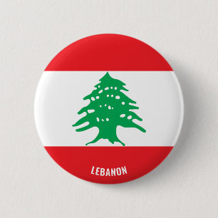 Lebanon Flag Charming Patriotic 2 Inch Round Button