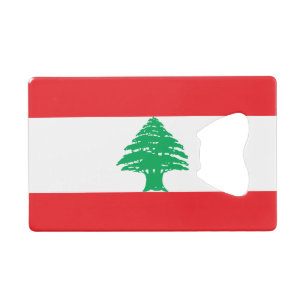 Lebanon Flag Credit Card Bottle Opener