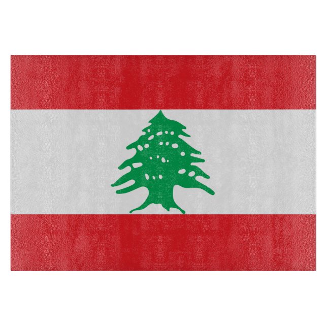 Lebanon flag cutting board (Front)