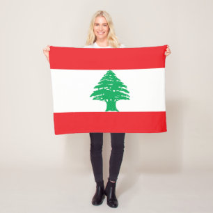 Lebanon Flag Fleece Blanket