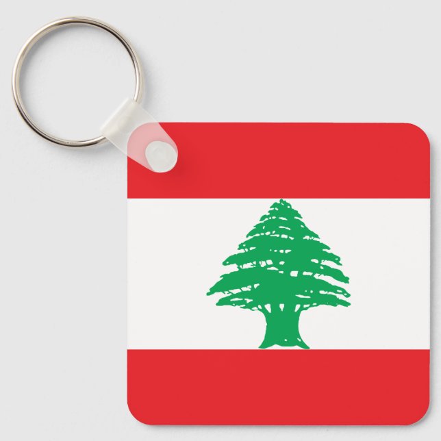 Lebanon Flag Keychain (Front)