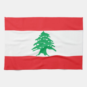 Lebanon flag kitchen towel