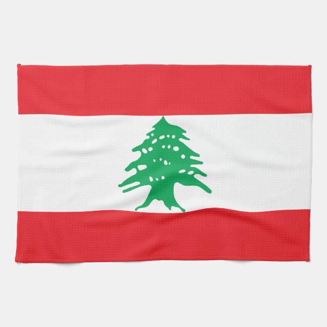 Lebanon flag kitchen towel (Horizontal)