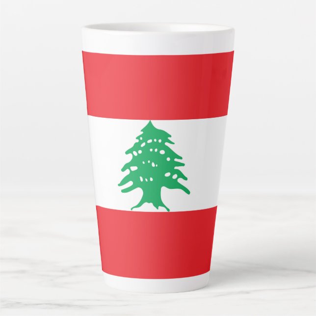 Lebanon flag latte mug (Front)