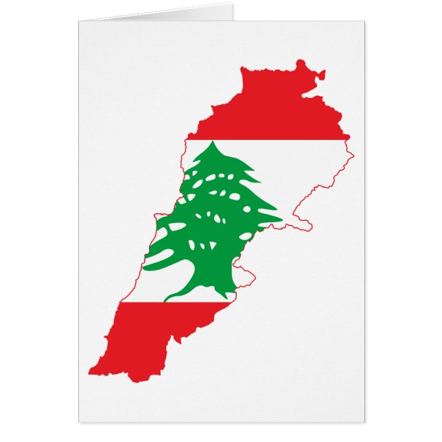 Lebanon Flag Map (Front)