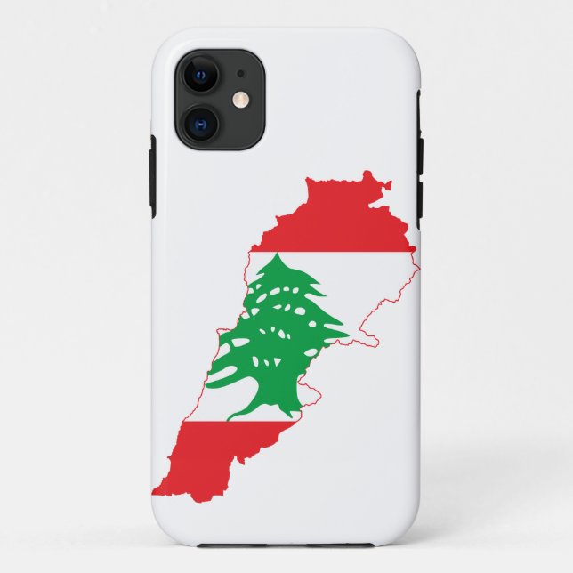 Lebanon Flag Map Case-Mate iPhone Case (Back)
