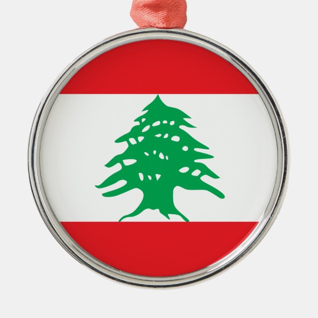 Lebanon Flag Metal Ornament (Front)