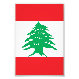 Lebanon flag photo print