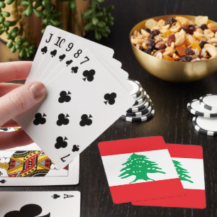 Lebanon flag playing cards