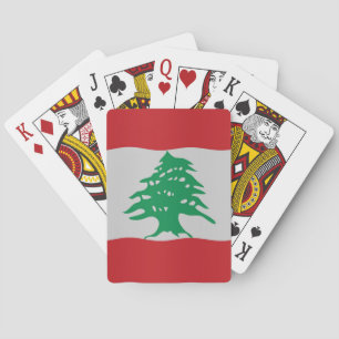 Lebanon flag playing cards