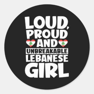 Lebanon Flag Proud Lebanese Classic Round Sticker