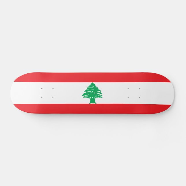 Lebanon Flag Skateboard (Horz)