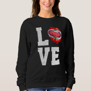 Lebanon Flag Soccer Fan Love Lebanese Sweatshirt