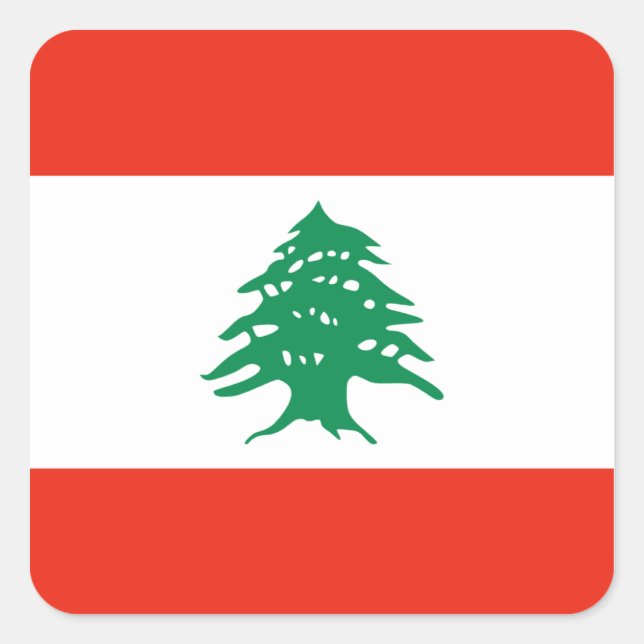 Lebanon Flag Sticker (Front)