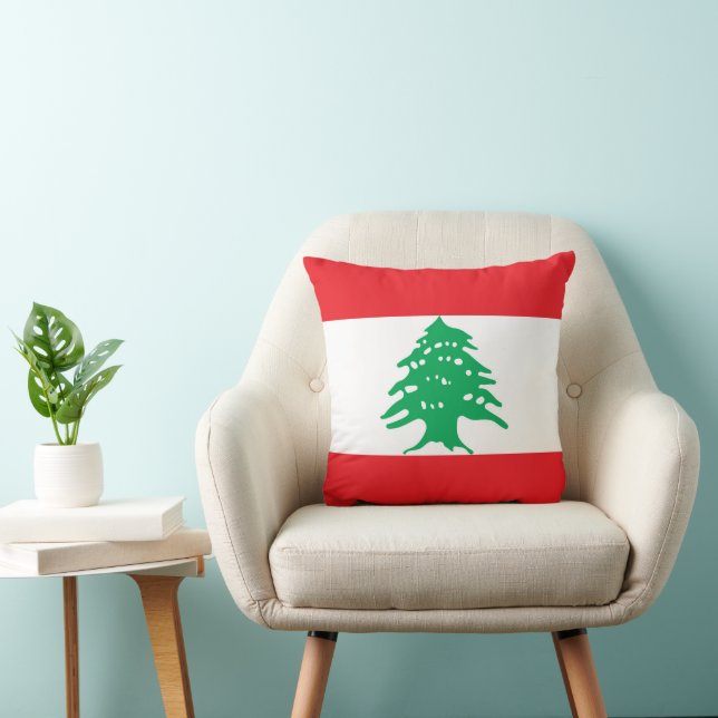 Lebanon flag throw pillow (Chair)