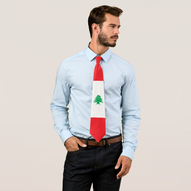 Lebanon flag tie (In Situ)