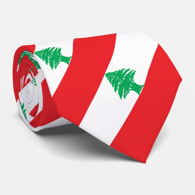 Lebanon Flag Tie (Rolled)