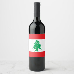 Lebanon Flag Wine Label
