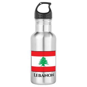 Lebanon (Lebanese) Flag 532 Ml Water Bottle