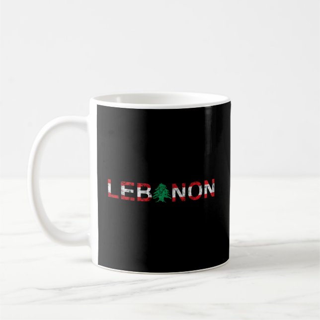 Lebanon Lebanese Flag Asia Levant Travel Cedar Bei Coffee Mug (Left)