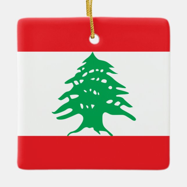 Lebanon (Lebanese) Flag  Ceramic Ornament (Front)