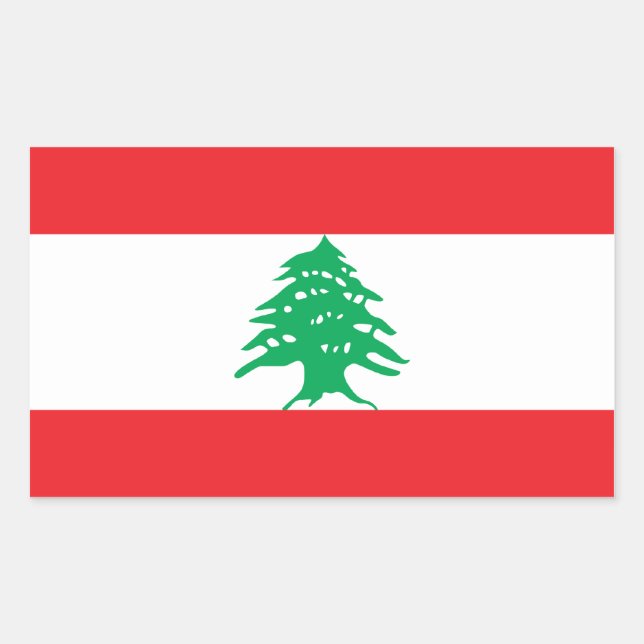 Lebanon/Lebanese Flag Sticker (Front)