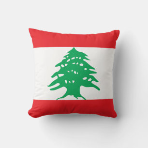 Lebanon (Lebanese) Flag Throw Pillow